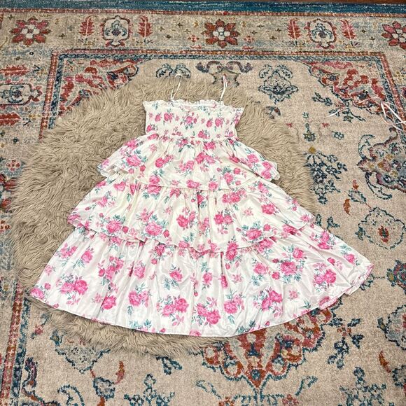 NWT loveshackfancy x target collab tiered floral spaghetti strap dress size XL - Picture 6 of 6